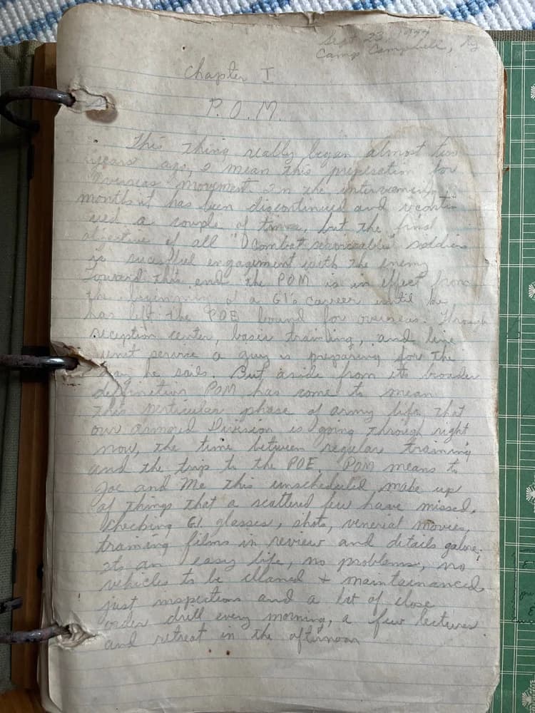 Concluding a WWII Journal